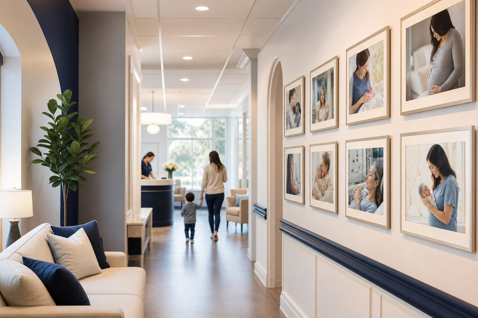 Gallery corridor at Fehmida Begum Women & Child Health Care Center