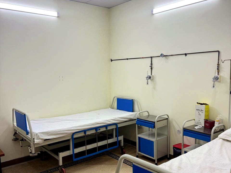 Patient ward and labour facilities at the center
